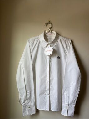 See By Chloe White 100% cotton Button-Down Shirt | size 16S / 42